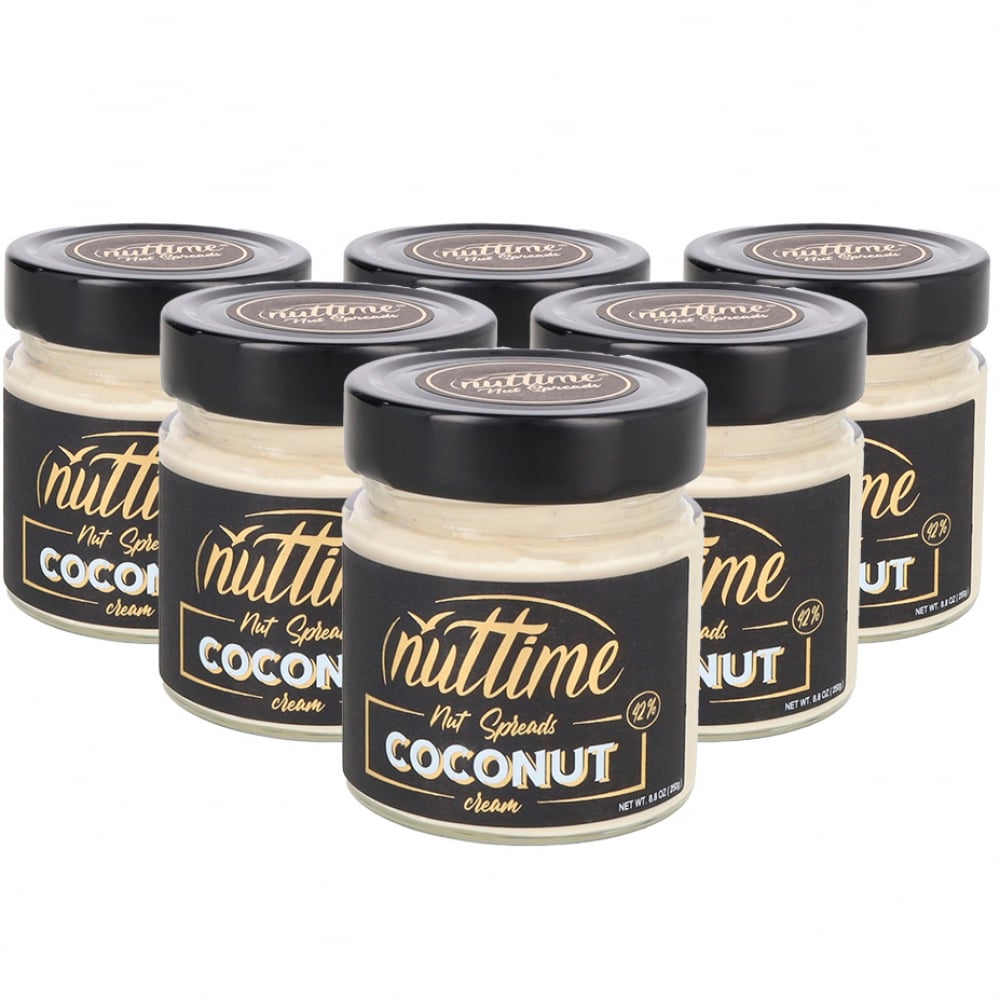 Crema de coco para untar Nuttime (6 x 250 g / 8.80 oz) - Imagen 1