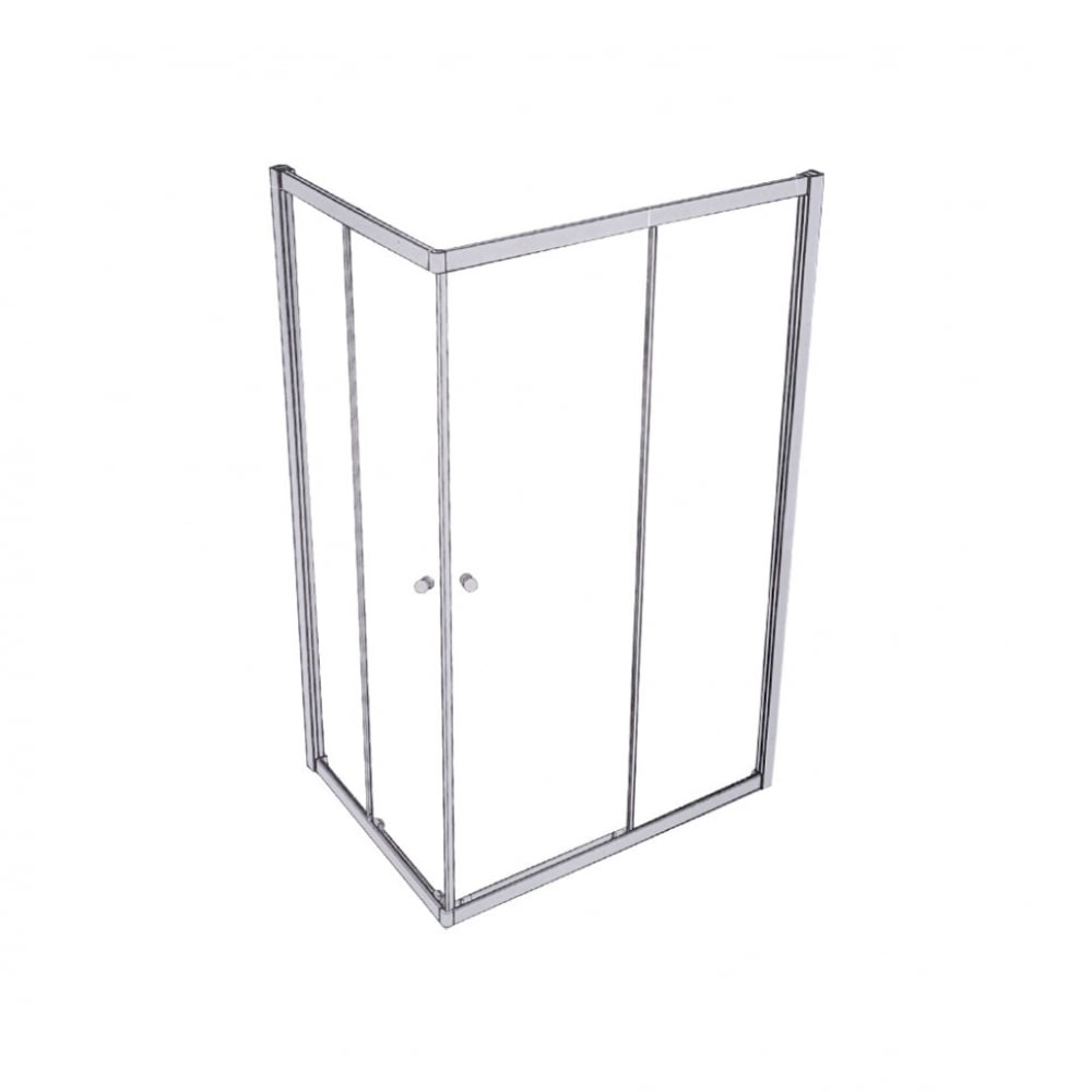 Mampara de ducha esquinera 175 cm x 190 cm Gala G8940500 - Imagen 1
