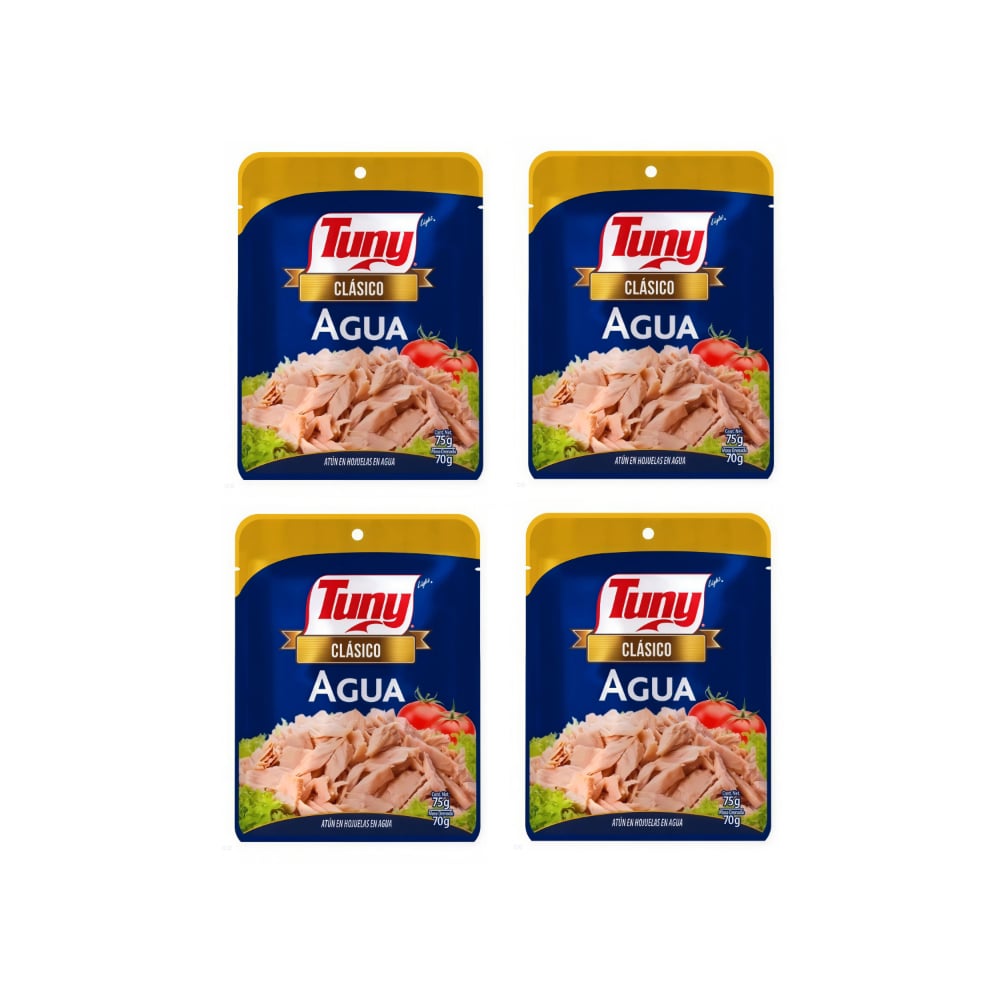 Atún en hojuelas en agua clásico Tuny (4 x 75 g / 2.64) - Imagen 1