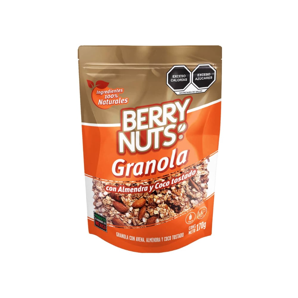 Granola con avena, almendra y coco tostado Berry Nuts (170 g / 6 oz) - Imagen 1