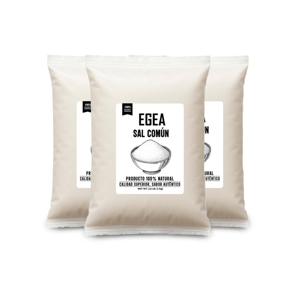 Sal común EGEA (3 x 1 kg / 2.2 lb) - Imagen 1