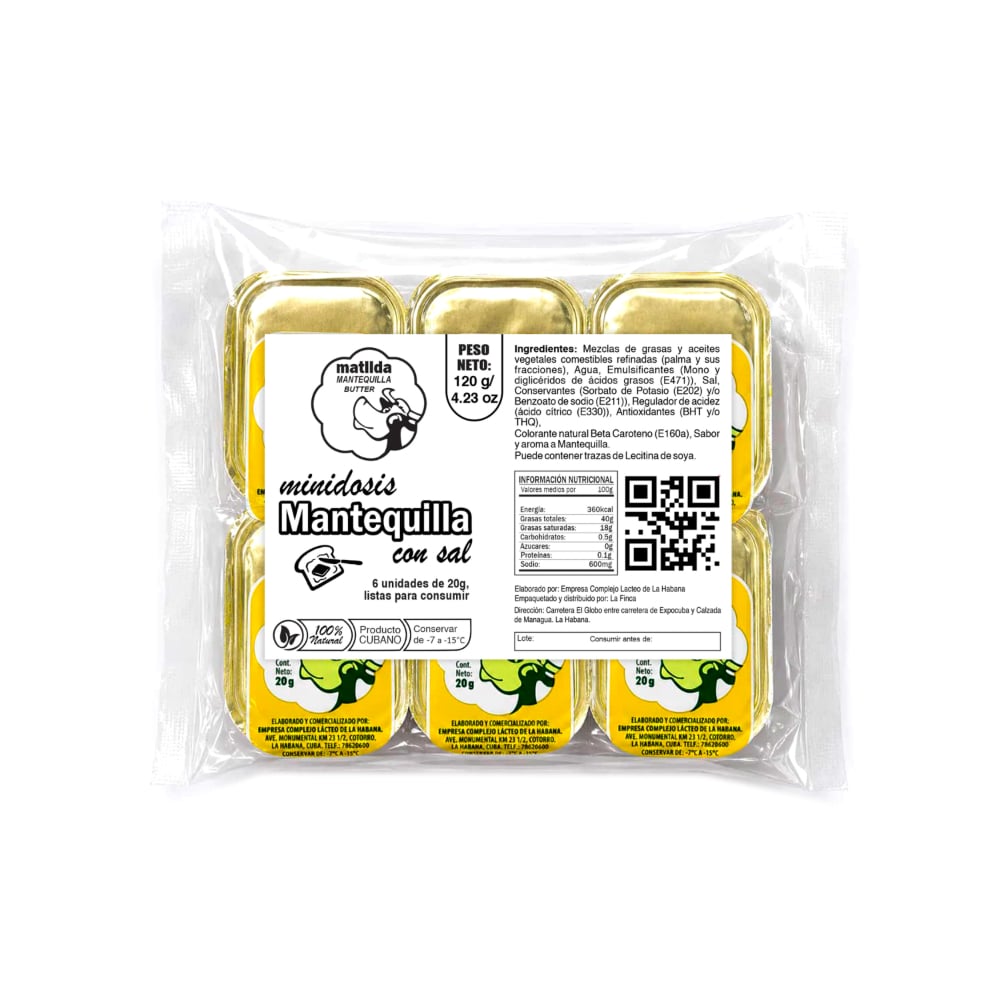 Mantequilla con sal Matilda (6 x 20 g / 4.23 oz) - Imagen 1