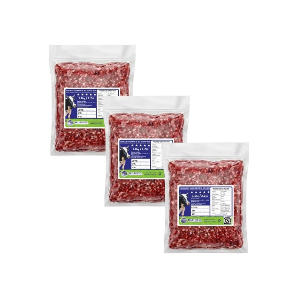 Picadillo de carne de res de segunda Multisell (3 x 1.0 kg / 2.2 lb) - Imagen 1