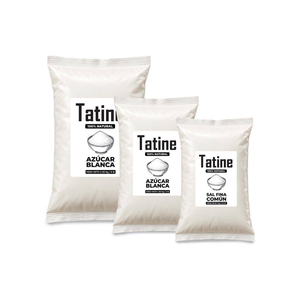 Combo dulce y salado Tatine #3: Sal fina común Tatine + Azúcar blanca Tatine - Imagen 1