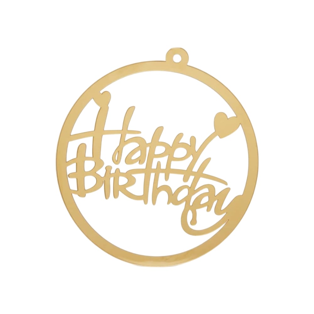 Letrero decorativo para cumpleaños de acrílico dorado para pared Gutza - Imagen 1
