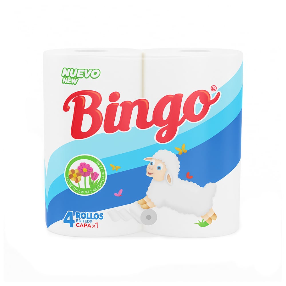 Papel higienico doble hoja Bingo (4 U) - Imagen 1