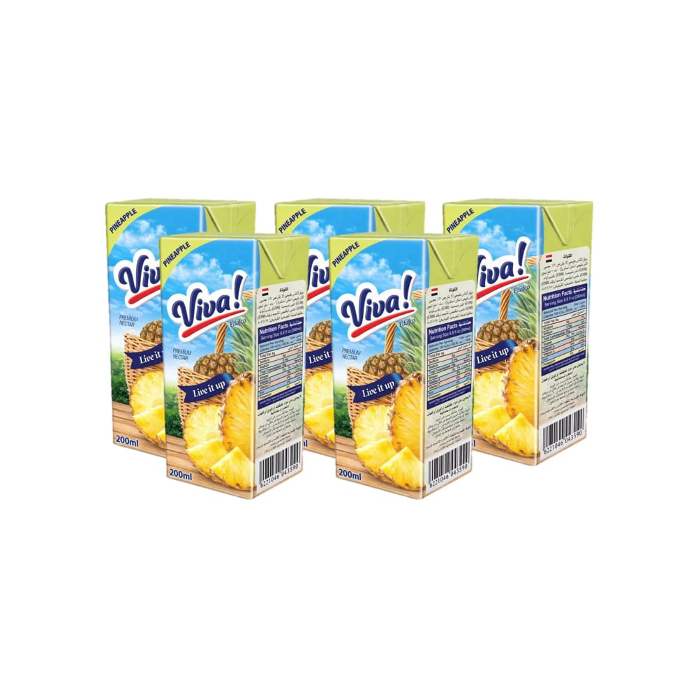 Néctar de piña Viva (5 x 200 ml) - Imagen 1