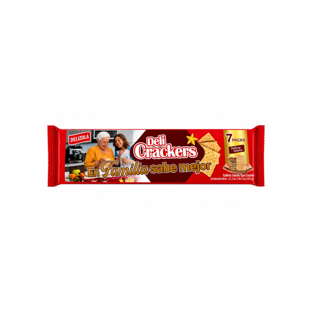 Galletas saladas tipo cracker Delizola (595 g / 1.3 lb) - Imagen 1