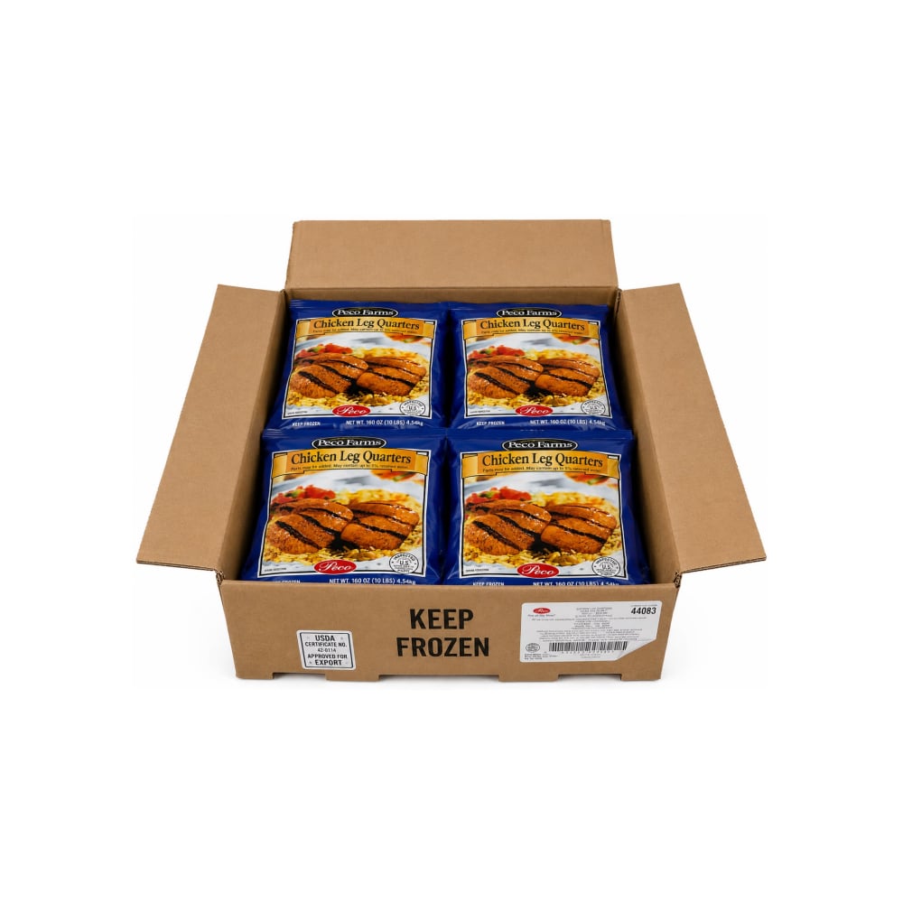 Caja de cuartos traseros de pollo Peco Farms (18.14 kg / 40 lb) - Imagen 1