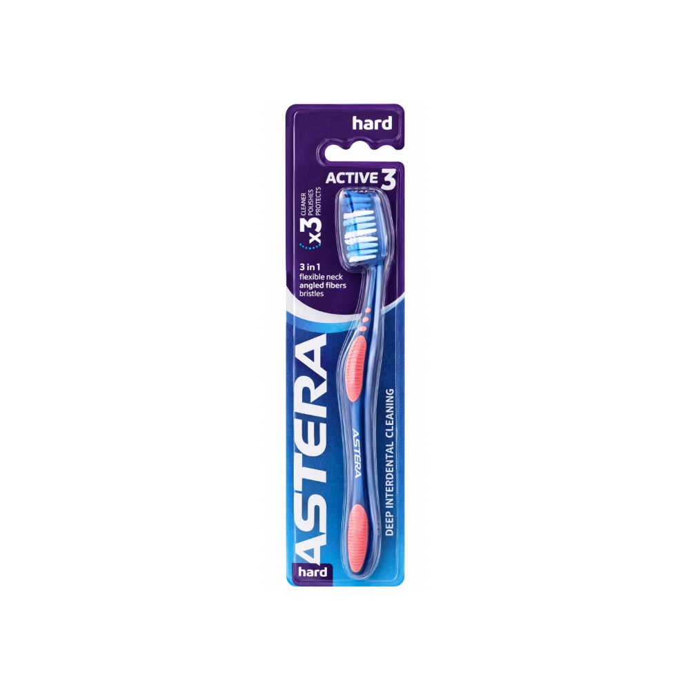 Cepillo dental de cerdas duras Active 3 Hard Astera - Imagen 1