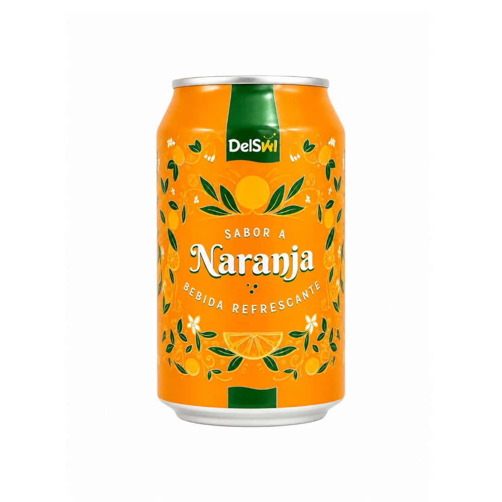 Bebida refrescante sabor naranja Del Sol (330 ml) - Imagen 1