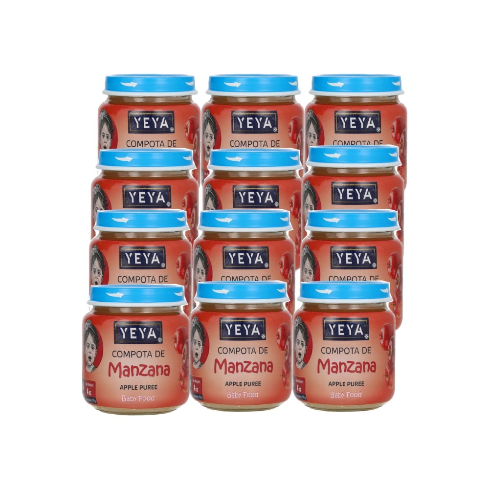 Compota de manzana YEYA (12 x 113 g / 4 oz) - Imagen 1