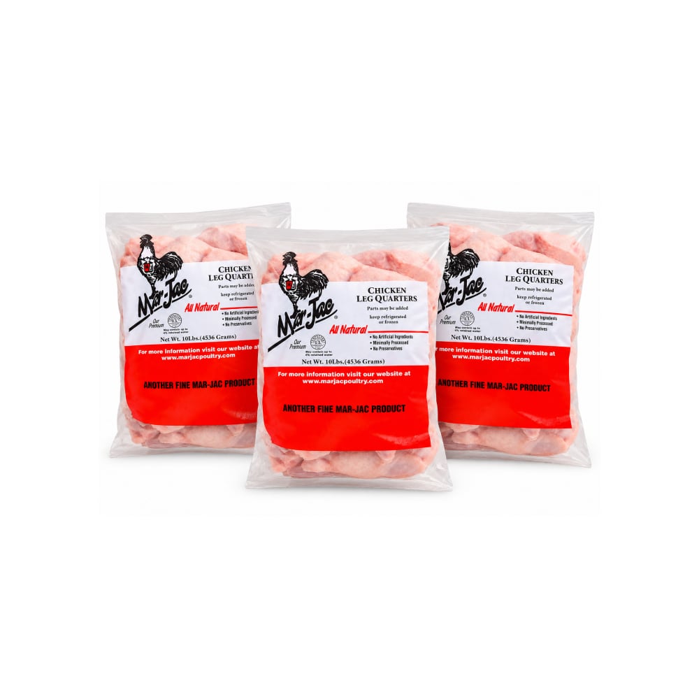 Cuartos traseros de pollo Mar Jac ( 3 x 4.54 kg / 10 lb) - Imagen 1