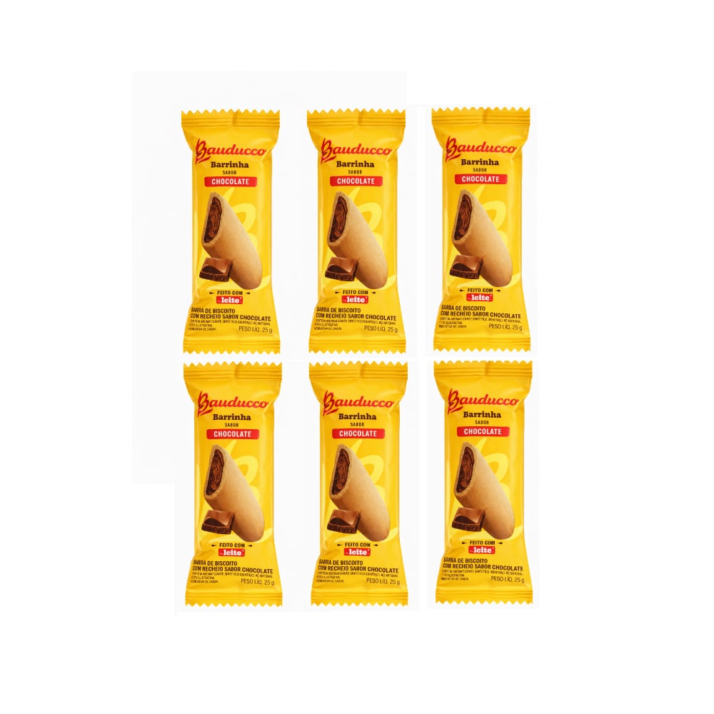 Bizcocho con relleno sabor a chocolate Bauducco (6 x 25 g) - Imagen 1