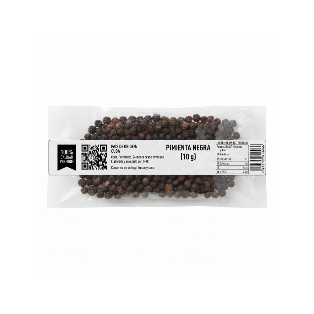 Pimienta negra en grano MRC (10 g) - Imagen 1