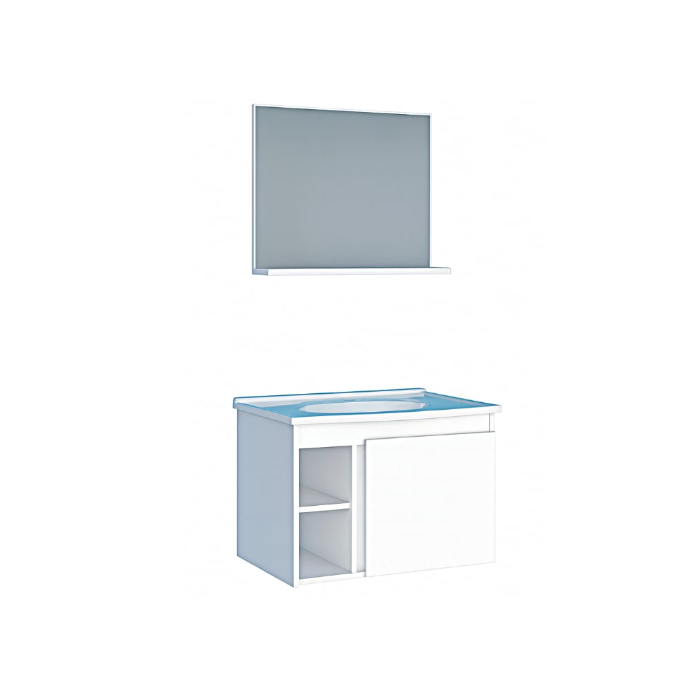 Mueble de baño blanco en madera Cozimax Safira - Imagen 1