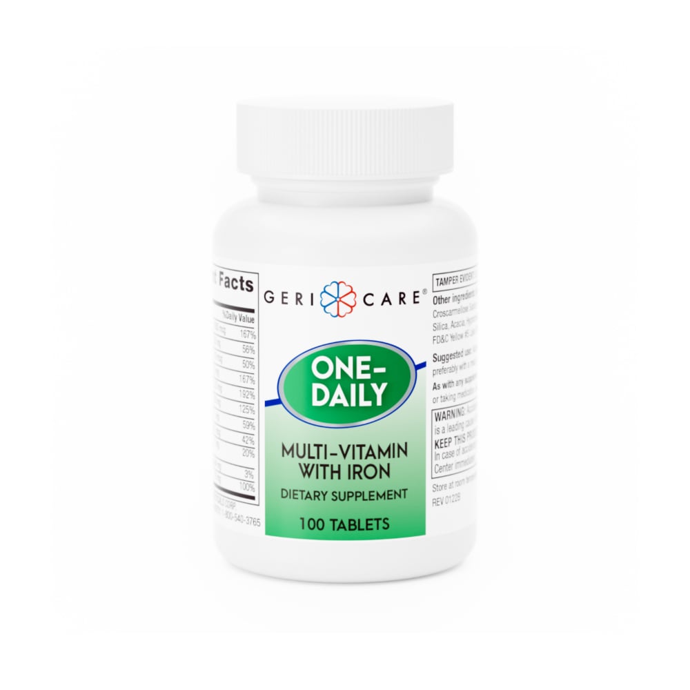 Multivitaminas con hierro Gericare (100 tabletas) - Imagen 1