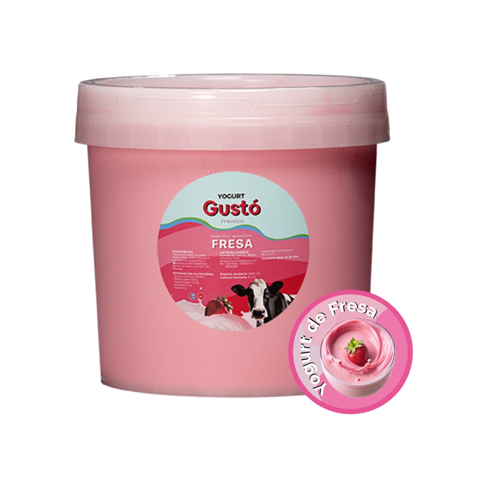 Yogur Probiótico Premium de fresa Gustó (4 L) - Imagen 1