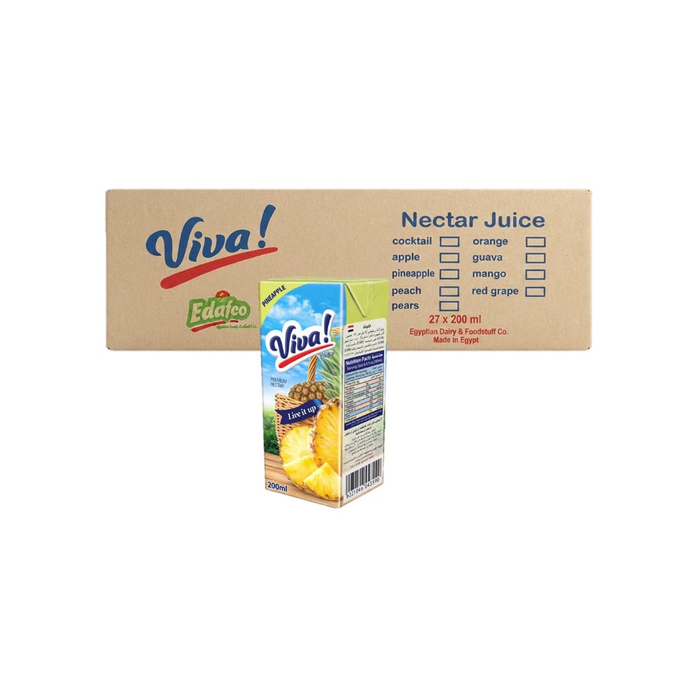 Néctar de piña Viva (27 x 200 ml) - Imagen 1