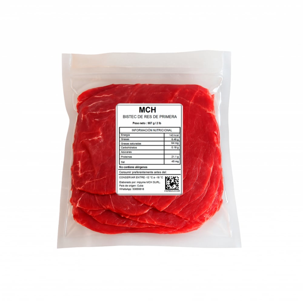 Bistec de res de primera MCH (907 g / 2 lb) - Imagen 1