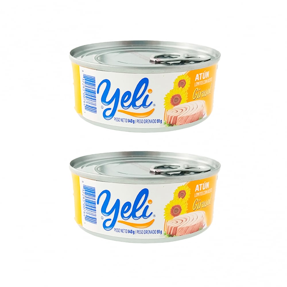 Atún lomitos con aceite de girasol Yeli (2 x 140 g / 4.9 oz) - Imagen 1