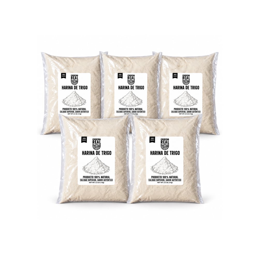 Harina de trigo Cosecha Real (5 x 1 kg / 2.2 lb) - Imagen 1