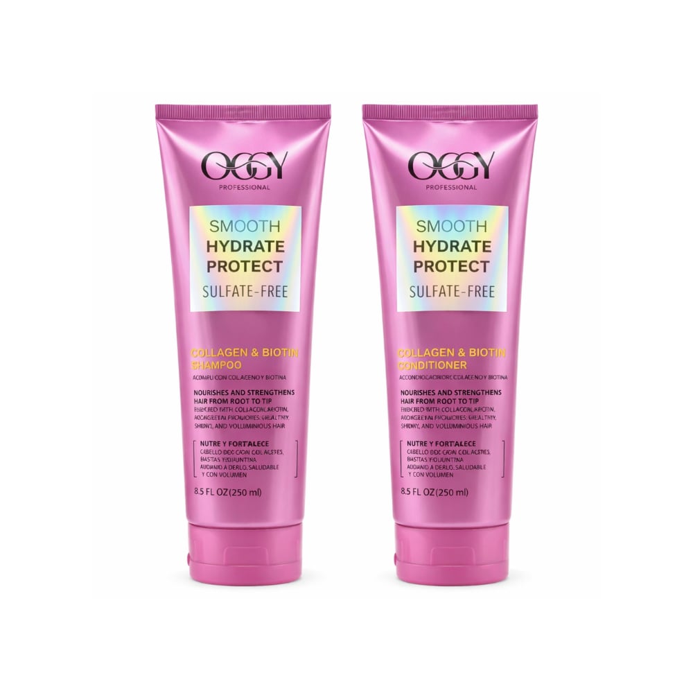 Set de champú y acondicionador con colágeno y biotina Ocgy Professional - Imagen 1