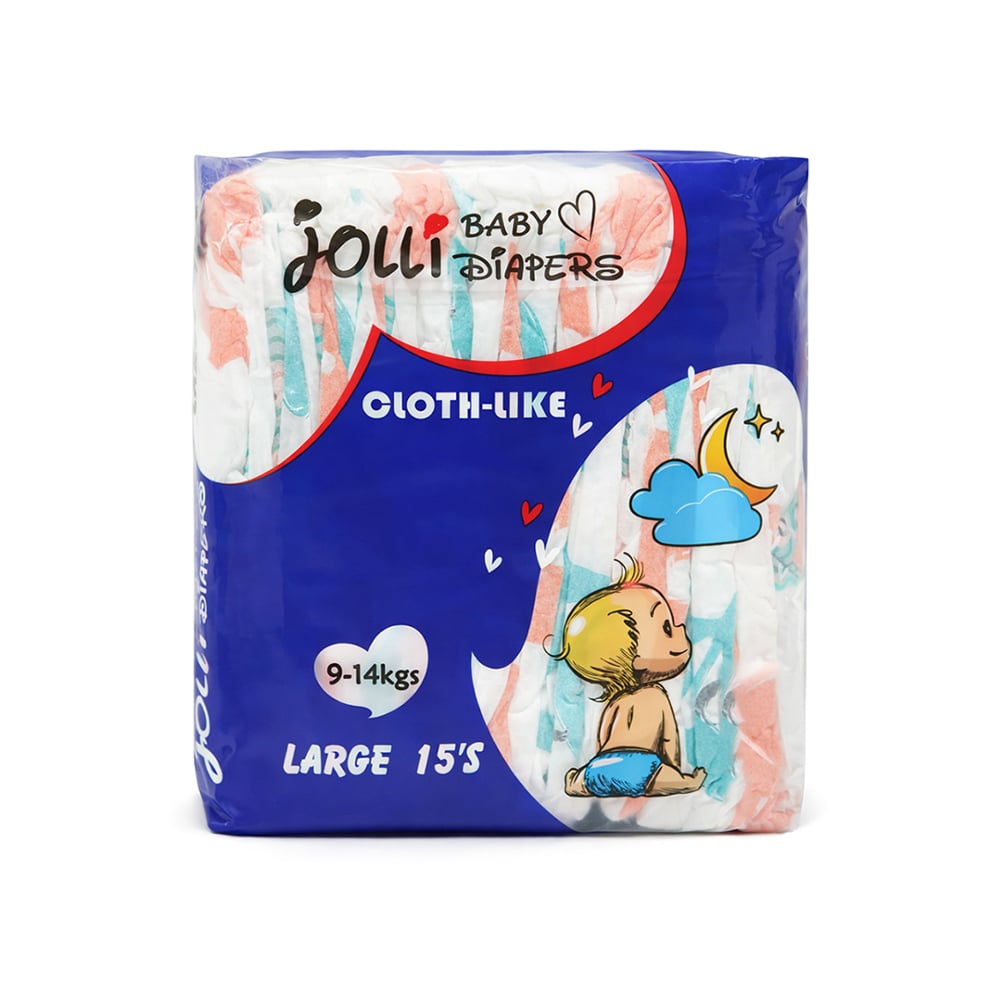 Pañales desechables para bebé talla L Jolli (15 U) - Imagen 1