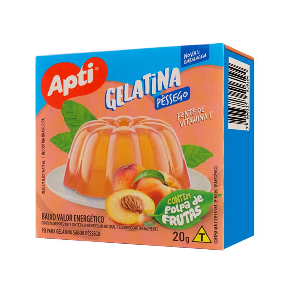 Gelatina sabor durazno Apti (20 g / 0.7 oz) - Imagen 1