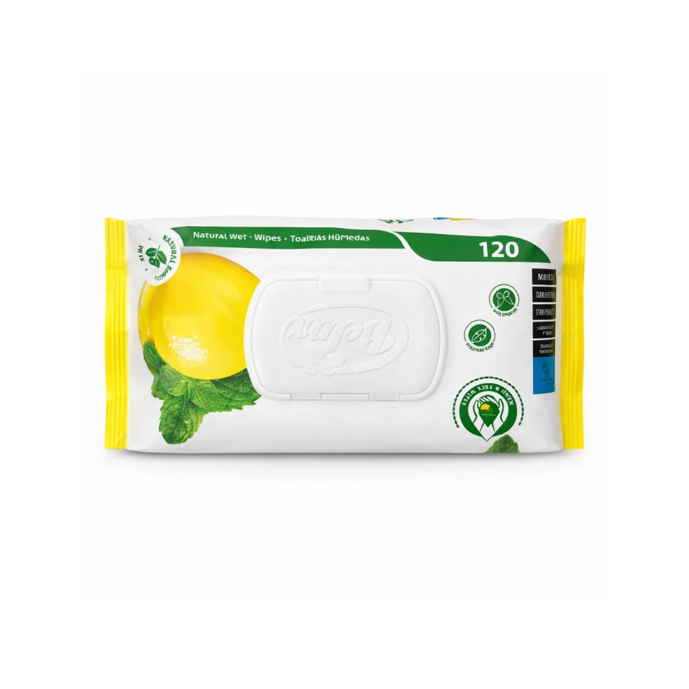 Toallitas húmedas con fragancia de limón Belux (120 U) - Imagen 1
