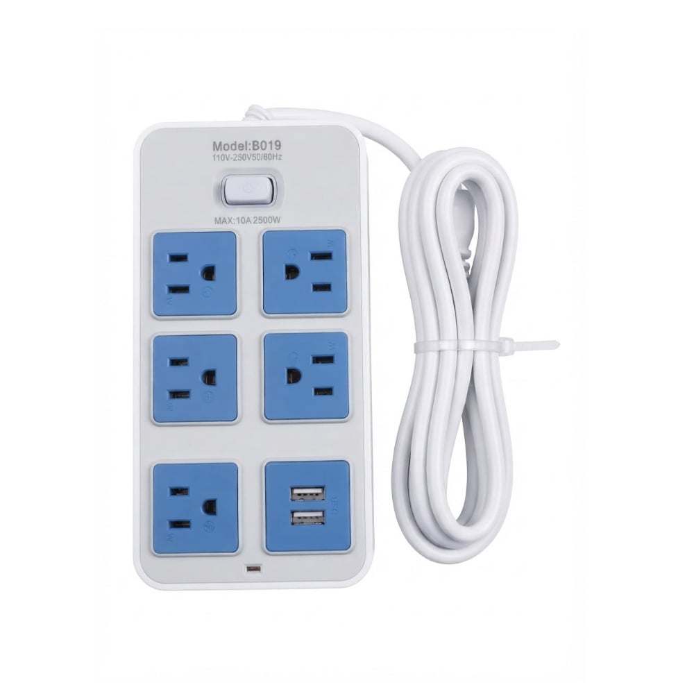 Regleta eléctrica -multitoma- con puertos USB B019 Power Socker - Imagen 1