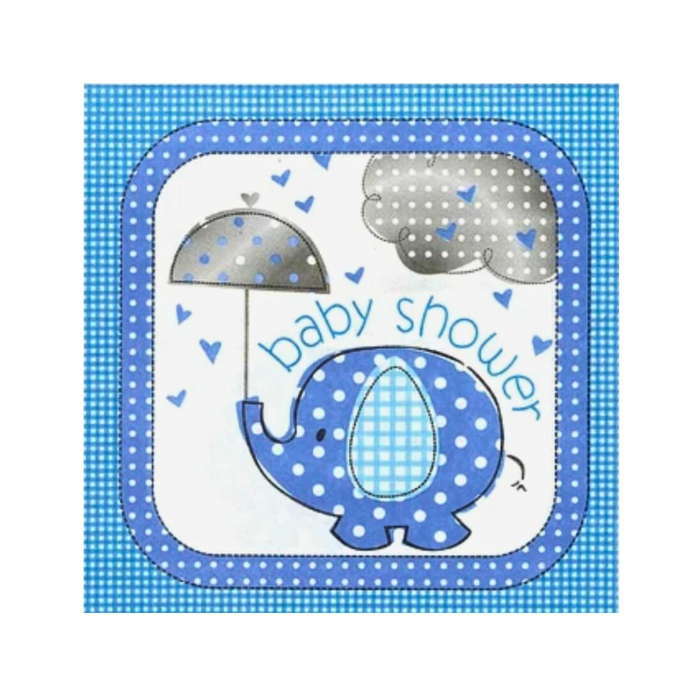 Servilletas azules Baby Shower (20 U) - Imagen 1