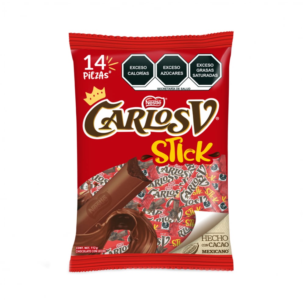 Barras de chocolate con leche Carlos V Nestlé (112 g / 3.95 oz) - Imagen 1