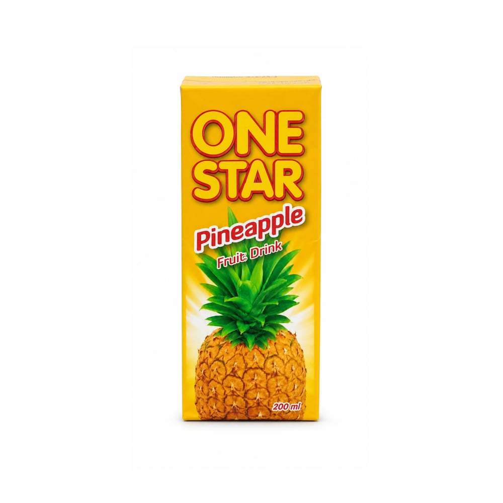 Jugo de frutas sabor piña One Star (200 ml) - Imagen 1