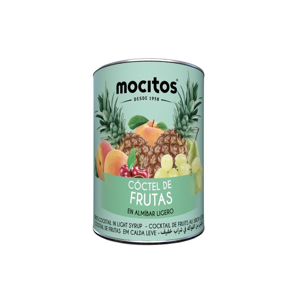 Cóctel de frutas en almíbar ligero Mocitos (420 g / 14.81 oz) - Imagen 1