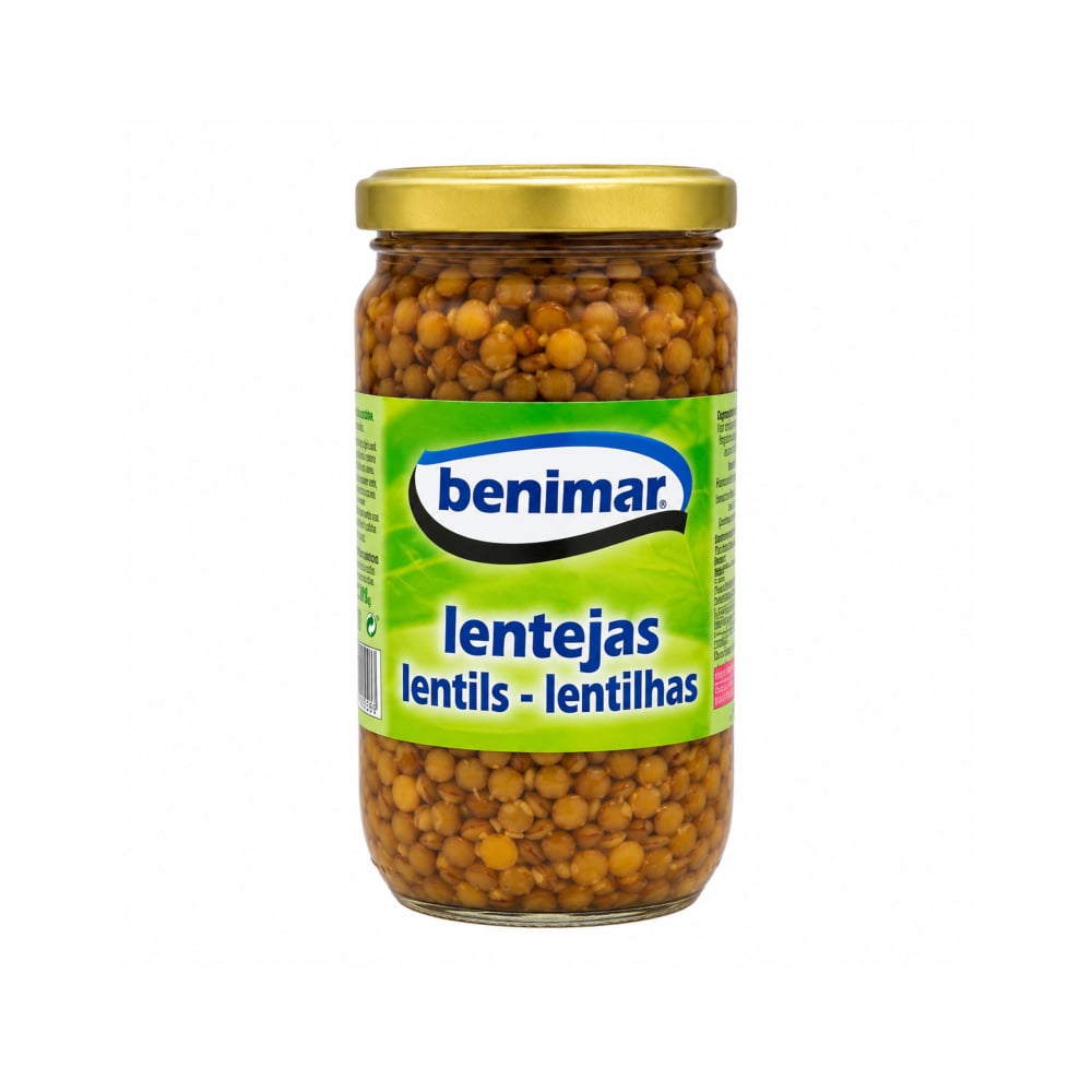 Lentejas cocidas Benimar (290 g / 10.2 oz) - Imagen 1