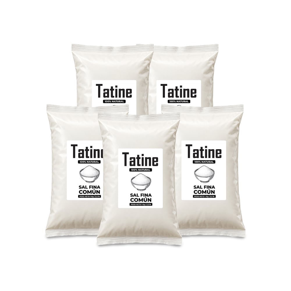 Sal fina común Tatine (5 x 1 kg / 2.2 lb) - Imagen 1