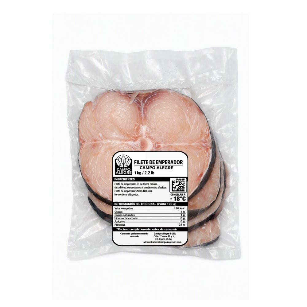 Filete de pescado emperador Campo Alegre (1 kg / 2.2 lb) - Imagen 1