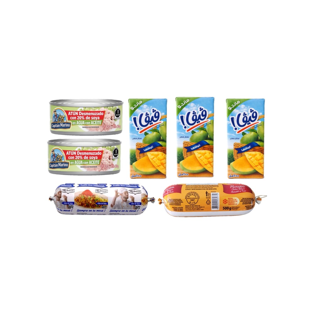 Combo mixto (atún, mortadela, picadillo y nectar) - Imagen 1