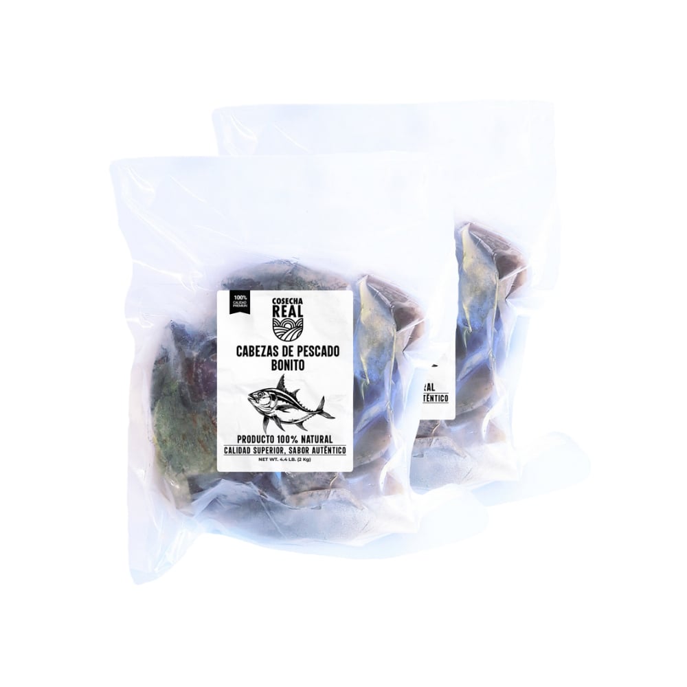 Cabezas de pescado bonito Cosecha Real (2 x 2 kg / 4.4 lb) - Imagen 1