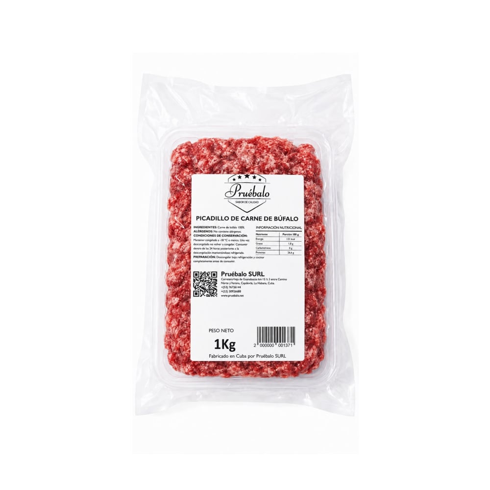 Picadillo de carne de búfalo Pruébalo (1kg / 2.2 lb) - Imagen 1