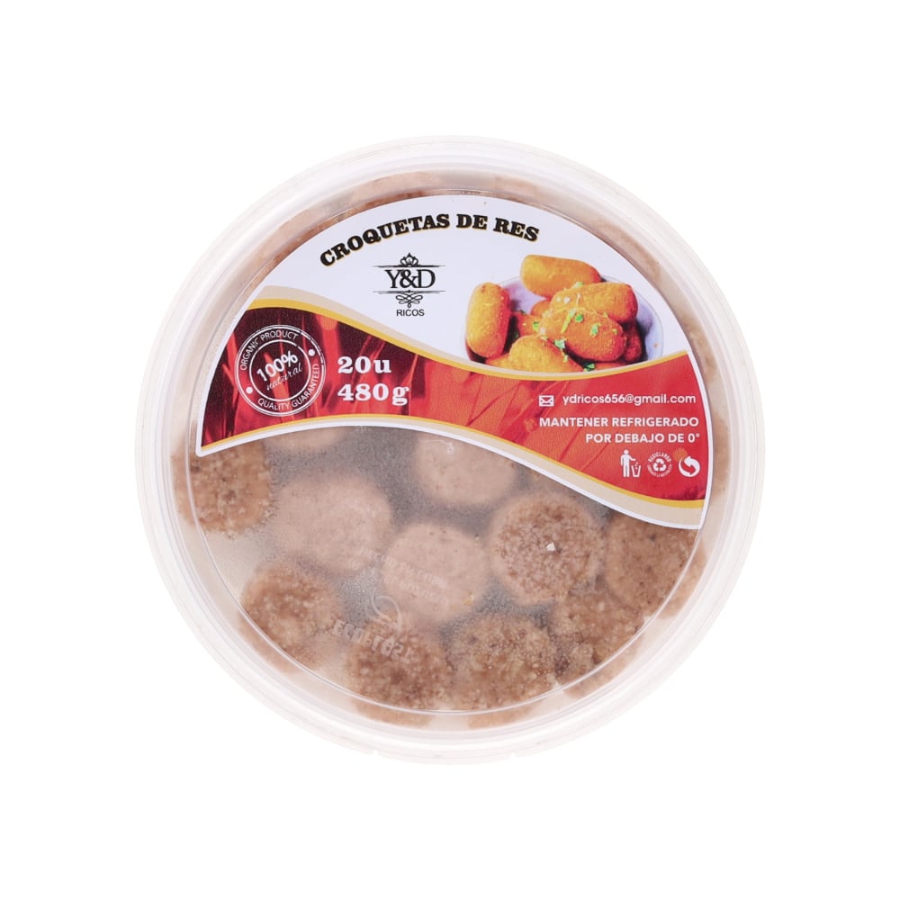 Croquetas de res Y&D Ricos (480 g / 1.05 lb) - Imagen 1