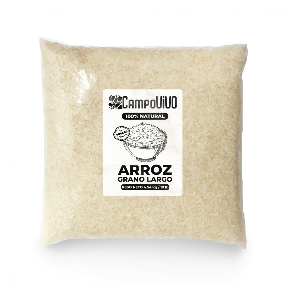 Arroz de grano largo Campo Vivo (4.54 kg / 10 lb) - Imagen 1