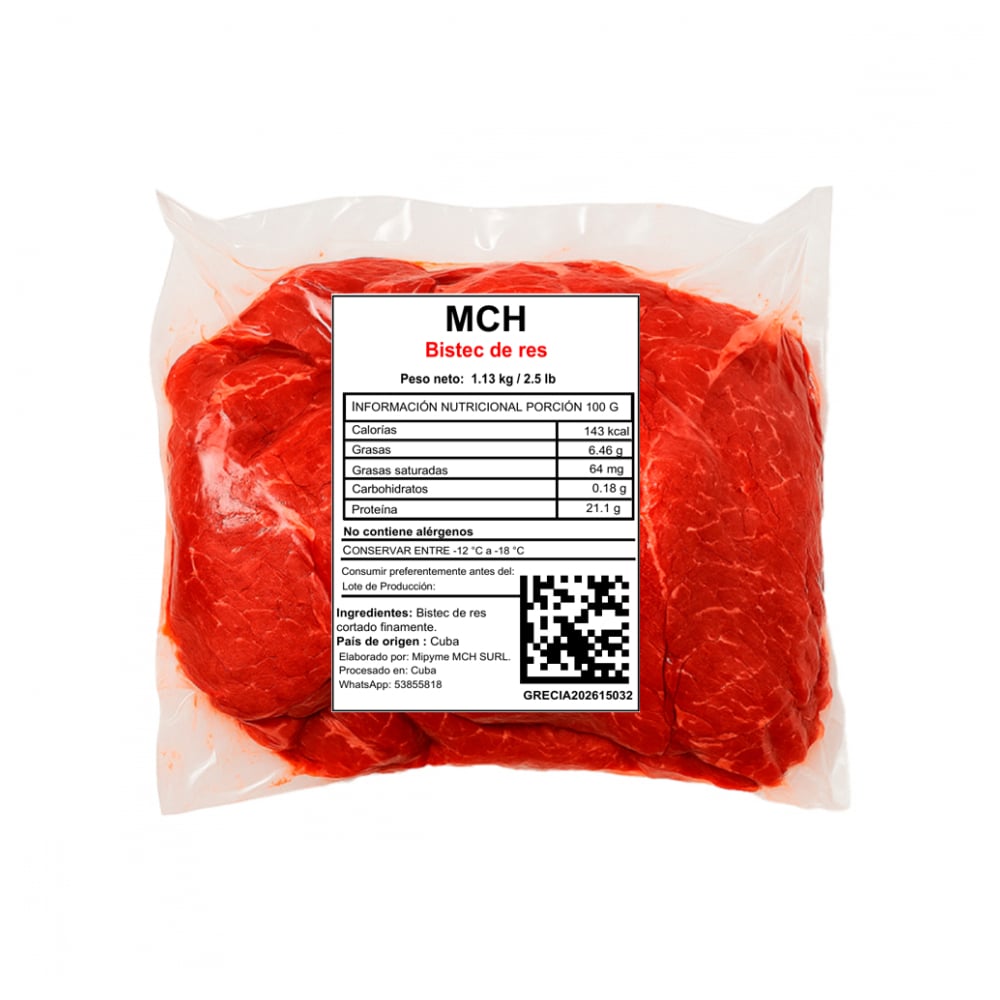 Bistec de res MCH (1.13 kg / 2.5 lb) - Imagen 1