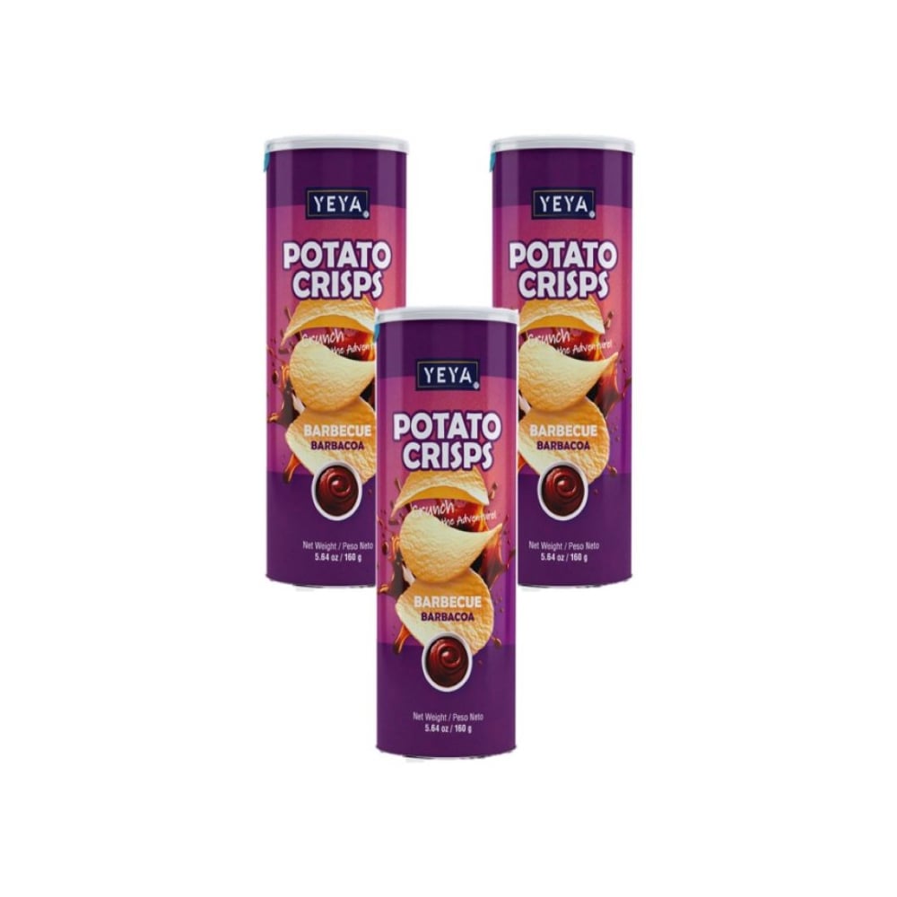 Papas fritas crujientes sabor barbacoa YEYA (3 X 160 g / 5.64 oz) - Imagen 1