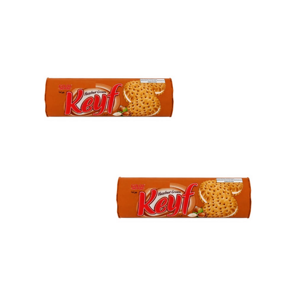 Galleta sándwich de crema de avellana Keyf Golda (2 X 140 g / 4.94 oz) - Imagen 1