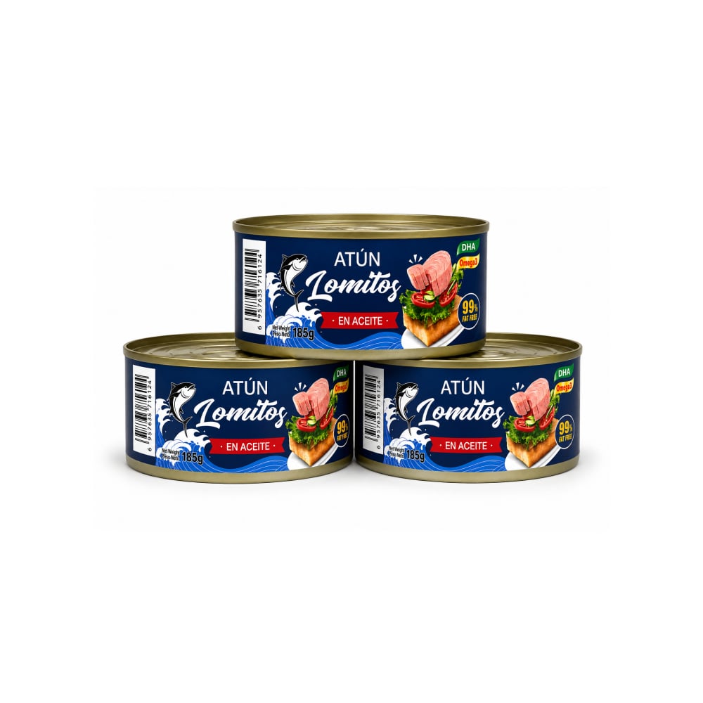 Atún lomitos en aceite Lucy (3 x 185 g / 6.53 oz) - Imagen 1