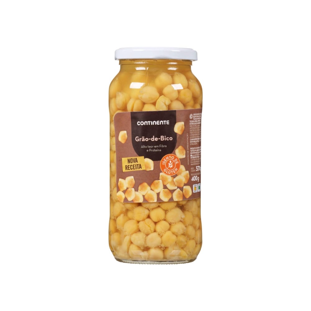 Garbanzos cocidos sin gluten Continente (570 g / 1.26 lb) - Imagen 1