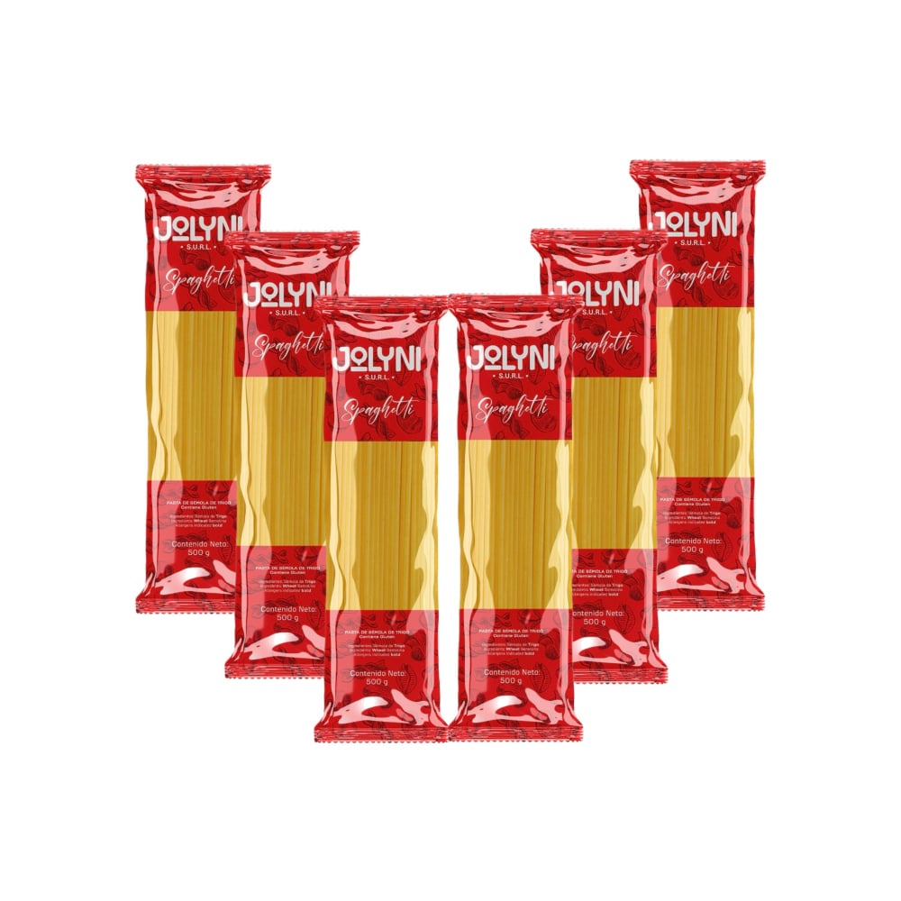 Spaghetti Jolyni (6 X 500 g / 17.63 oz) - Imagen 1