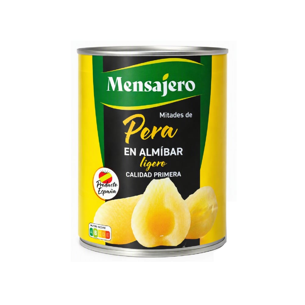 Mitades de pera en almíbar ligero Mensajero (840 g / 1.85 lb) - Imagen 1